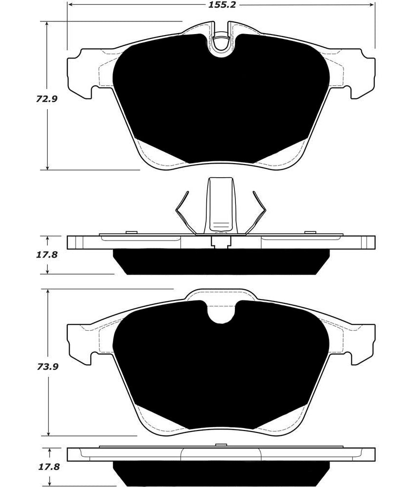 Porterfield Brake Pads for 2013 JAGUAR XJ/XJL 3.0L AWD