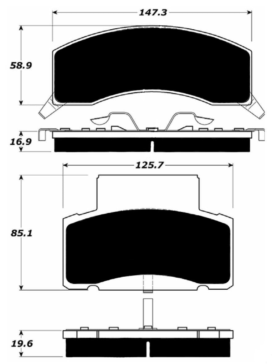 Porterfield Brake Pads for 1997 GMC C3500 2WD SRW Ext Cab