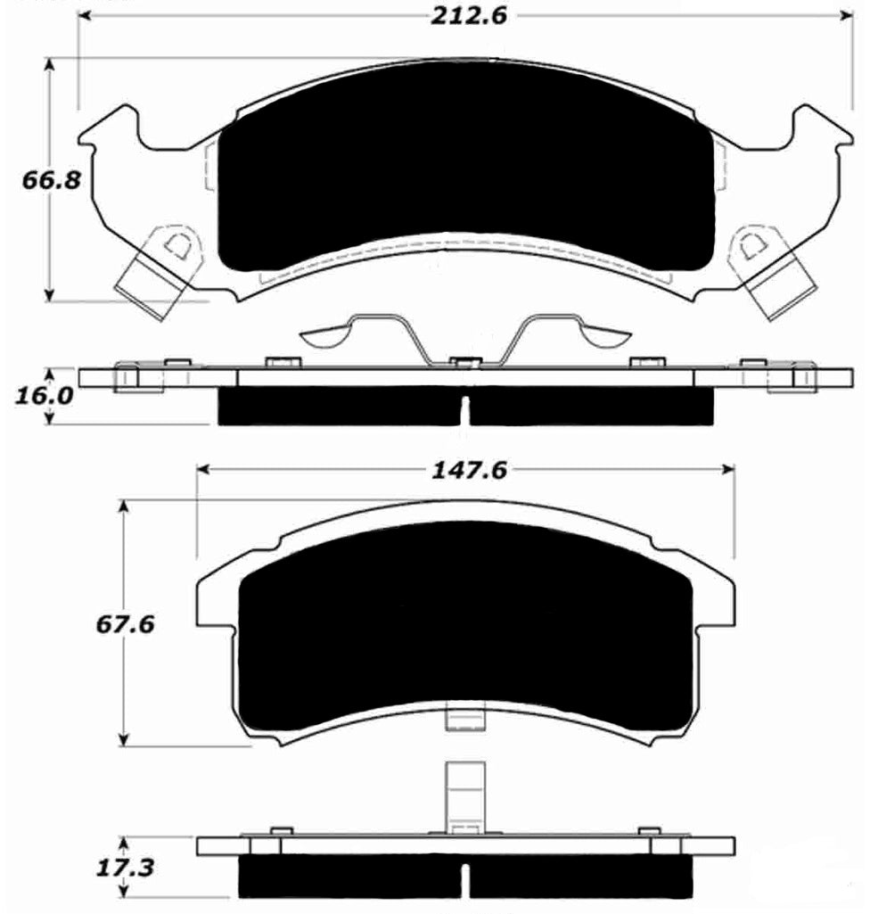 Porterfield Brake Pads for 1997 PONTIAC FIREBIRD w/Rear Discs