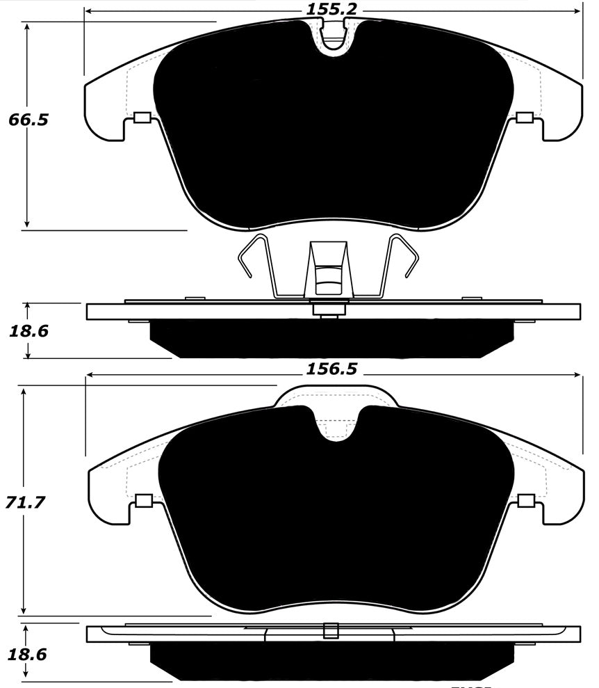 Porterfield Brake Pads for 2008 JAGUAR XK 8