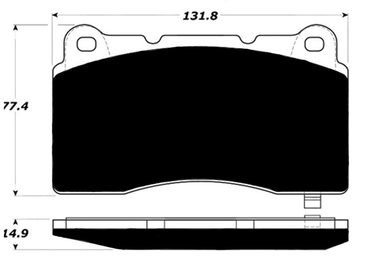 Porterfield Brake Pads for 2016 CHEVROLET CORVETTE STINGRAY BASE
