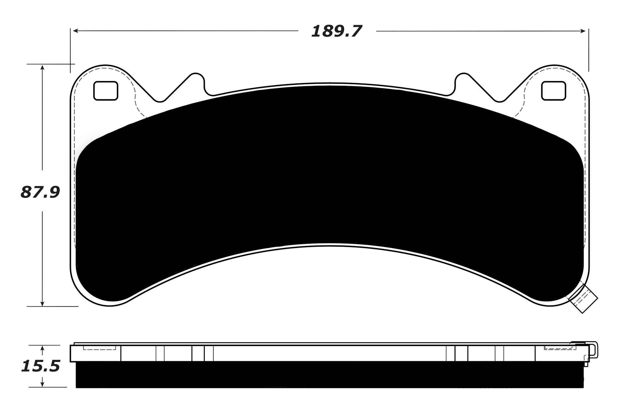Porterfield Brake Pads for 2016 GMC YUKON XL 1500 / DENALI w/6 Piston BBK