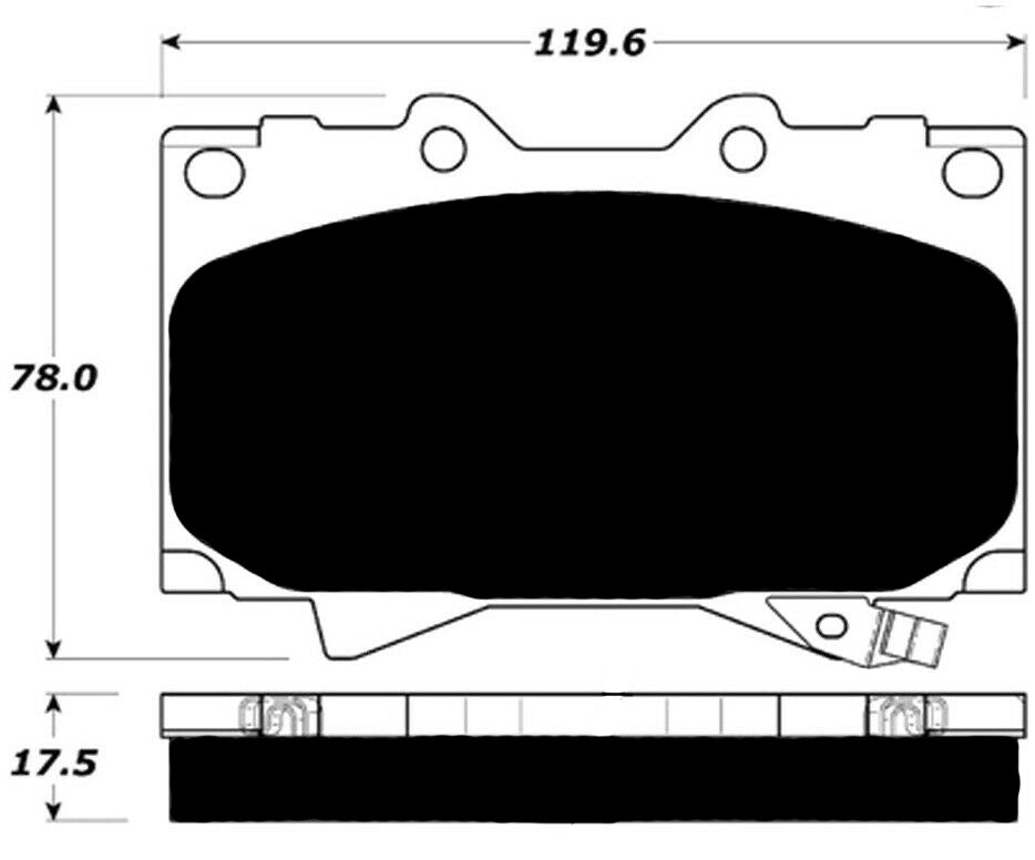 Porterfield Brake Pads for 2007 TOYOTA LANDCRUISER