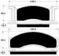 Porterfield Brake Pads for 1971 MERCURY COUGAR w/Front Discs