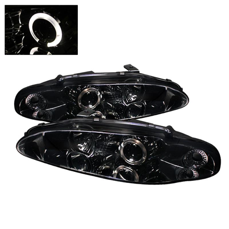 Spyder Mitsubishi Eclipse 95-96 Projector Headlights LED Halo Smke High H1 Low H1 PRO-YD-ME95-HL-SMC 5011442