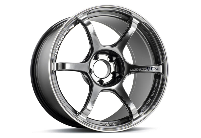 Advan RG-4 18x8.5 +30 5-114.3 Racing Hyper Black & Ring Wheel YA48H30EHBR