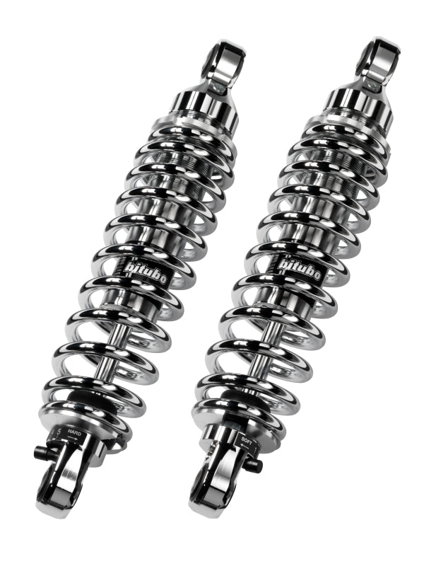 Bitubo Suspension Bitubo WME0 Twinshocks Adjustable: Spring Preload, Rebound, Length 301mm, Chrome Edition Y0064WME03