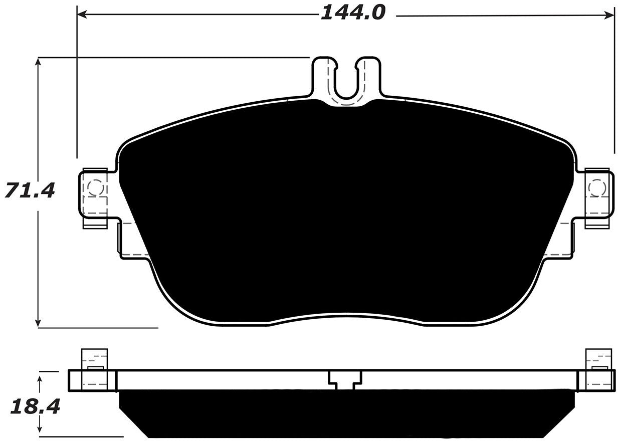 Porterfield Brake Pads for 2017 MERCEDES-BENZ CLA45 AMG w/Cross Drilled F.D