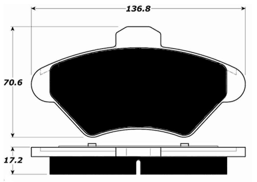 Porterfield Brake Pads for 1993 FORD THUNDERBIRD R/Drum