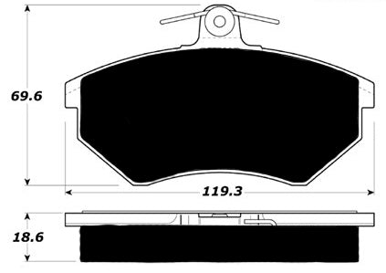 Porterfield Brake Pads for 1990 AUDI 80
