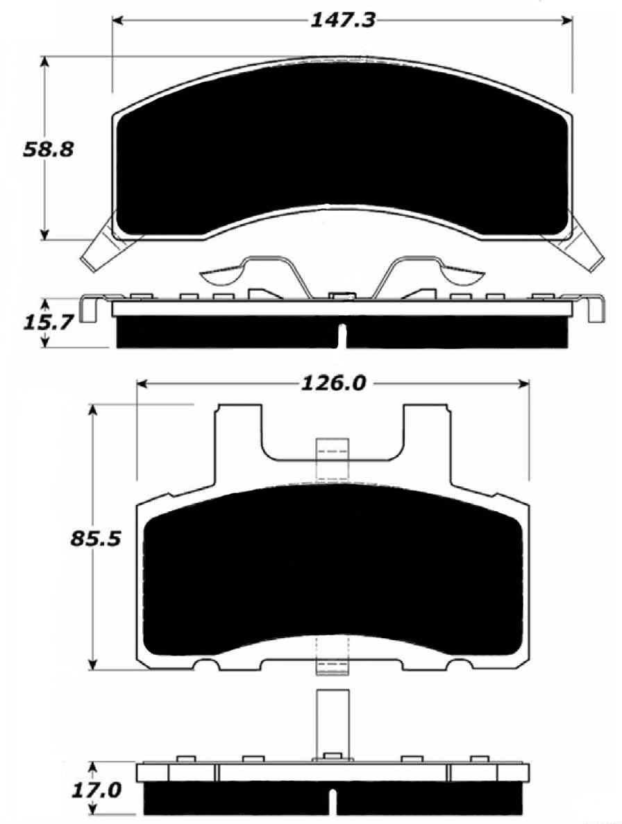 Porterfield Brake Pads for 1989 CHEVROLET K3500 4WD DRW