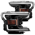 AlphaRex 18-19 Ford F-150 PRO-Series Proj Headlights Plank Style Matte Blk w/Activ Light/Seq Signal 880186 *Discontinued