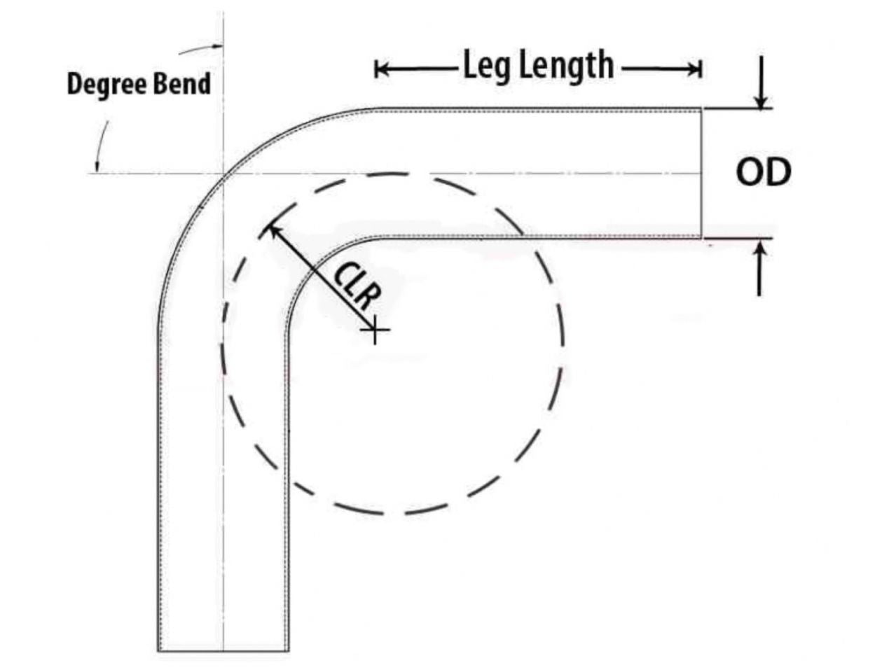 HPS Performance Products HPS 1-3/8" OD 60 Degree Bend 6061 Aluminum Elbow Pipe Tubing 16 Gauge w/ 1 3/4" CLR