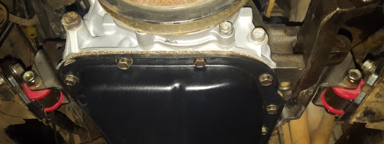 Toyota 22R/22RE motor mounts from Riley Mountain Motorsports, showing installation with metal brackets and rubber mounts.