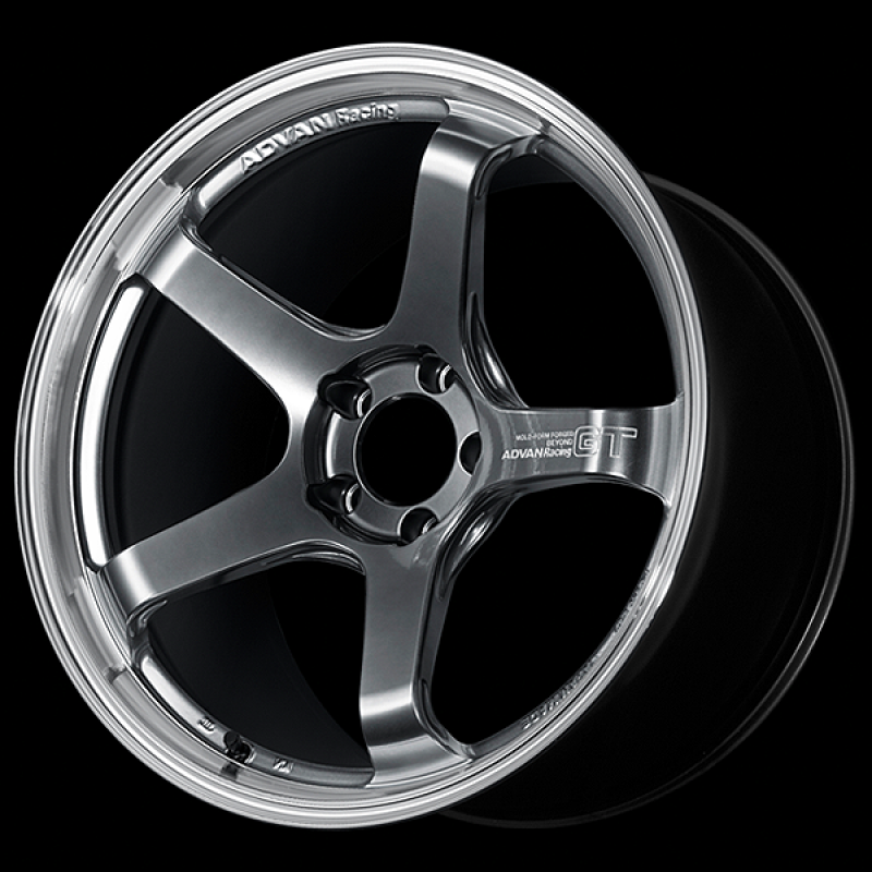 Advan GT Beyond 17X7.5 / +38 Offset / 4x100 BC / +38mm Bore / Machining and Hyper Platinum Black YAQB7F38AMPB