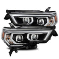 AlphaRex 14-20 Toyota 4Runner PRO-Series Projector Headlights Plank Style Black w/Sequential Signal 880732 *Discontinued