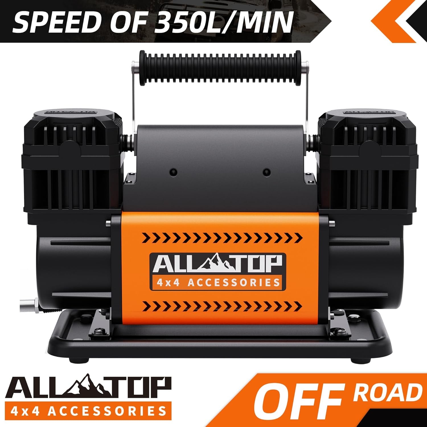 Dual Cylinder Air Compressor with Digital Pressure Gauge Tire Inflator Kit, 12V Portable Inflator 12.35Ft³/Min, Offroad Air Pump for Truck Tires, Heavy Duty Max 150 PSI for 4X4 Vehicle & RV