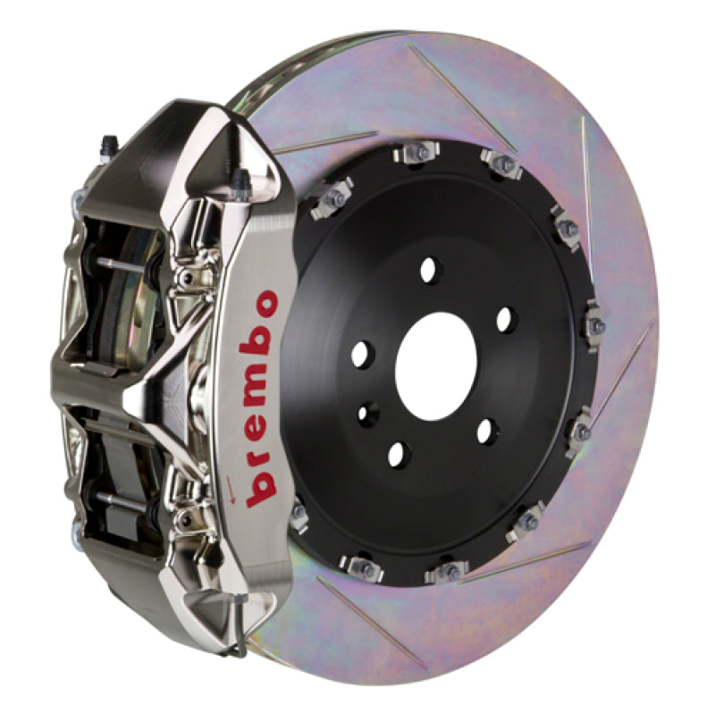 Brembo 06-13 S350 Front GTR BBK 6 Piston Billet 405x34 2pc Rotor Slotted Type1-Nickel 1N2.9503AR