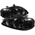 Spyder Honda Civic 99-00 Projector Headlights LED Halo Smoke High H1 Low H1 PRO-YD-HC99-AM-SMC 5010957