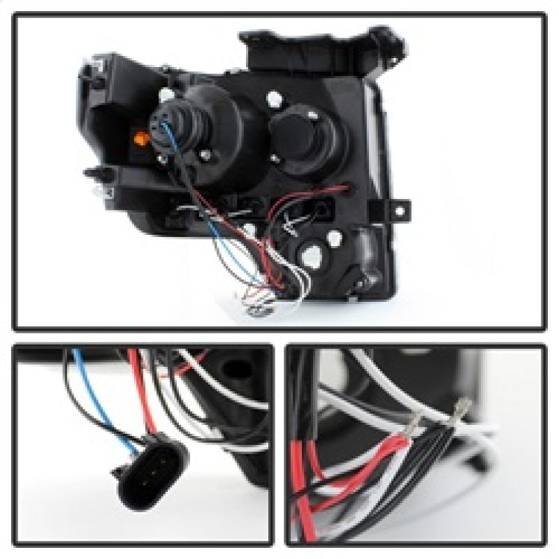 Spyder Ford F150 09-14 Projector Headlights Halogen Model- LED Halo LED Smke PRO-YD-FF15009-HL-SM 5010254