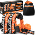 Pair of 4XNation synthetic soft shackle ropes, 3/4 inch by 24 inches, for offroad vehicle recovery, max break 66,200 lbs.