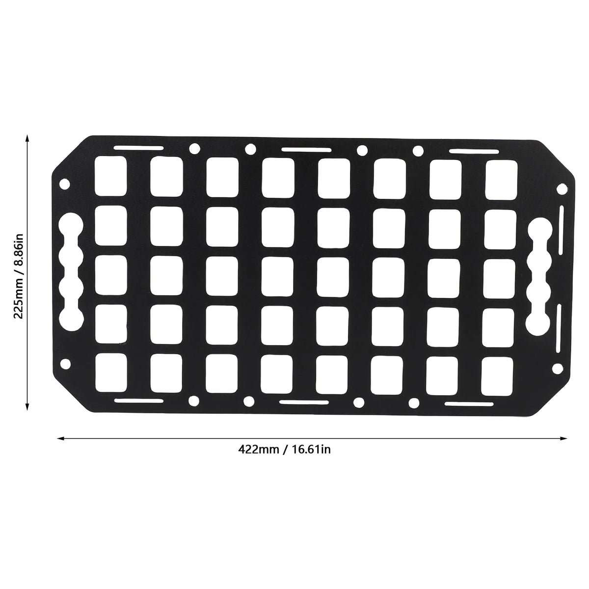Aluminium alloy truck bed Molle panel with L-track storage organizer for car, SUV, and RV cargo management by 4XNation