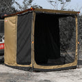 4XNation black awning room with floor, 8.2' x 10', rip-stop 210D Oxford fabric, bug-resistant mesh, waterproof sun shelter for camping