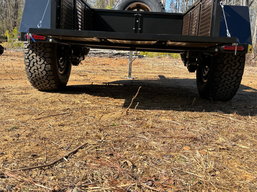 Weld together DIY off-road overland trailer kit by 4XNation, featuring durable components for rugged off-road adventures.