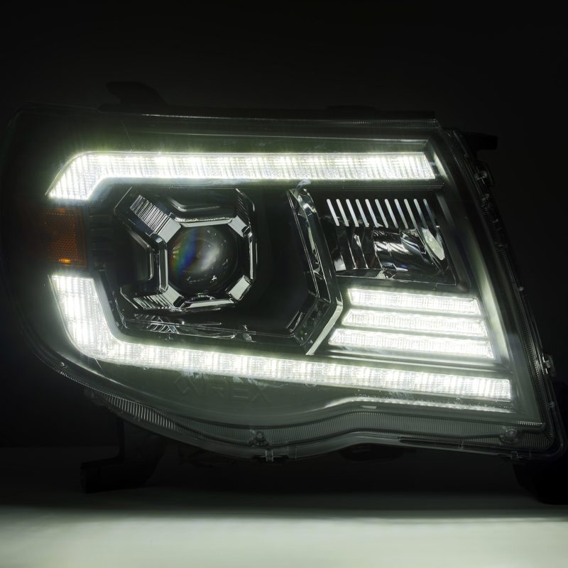 AlphaRex 05-11 Toyota Tacoma LUXX LED Projector Headlights Plank Style Black w/Activ Light and DRL 880741 *Discontinued