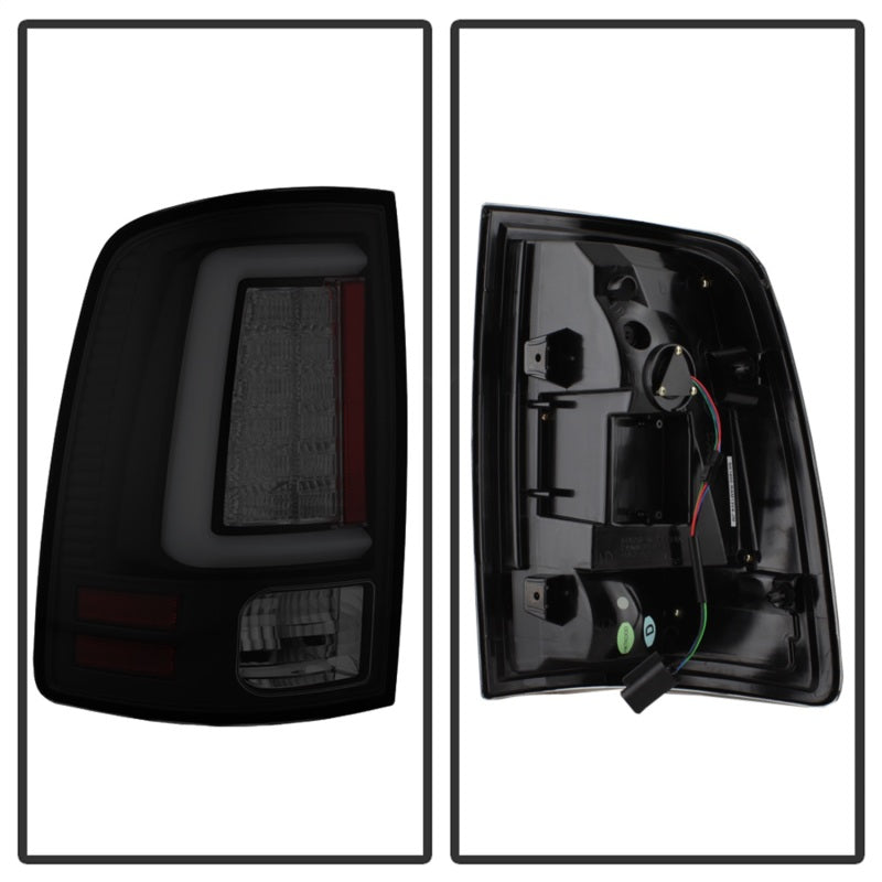 Spyder 13-14 Dodge Ram 1500 Light Bar LED Tail Lights - Black Smoke ALT-YD-DRAM13V2-LED-BSM 5084064