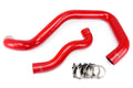 HPS Red Reinforced Silicone Radiator Hose Kit Coolant Ford 03-07 F550 Superduty 6.0L Diesel w/ Mono Beam Suspension