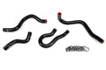 HPS Performance HPS Reinforced Black Silicone Heater Hose Kit Coolant Honda 99-00 Civic EM1 Si B16 1.6L DOHC