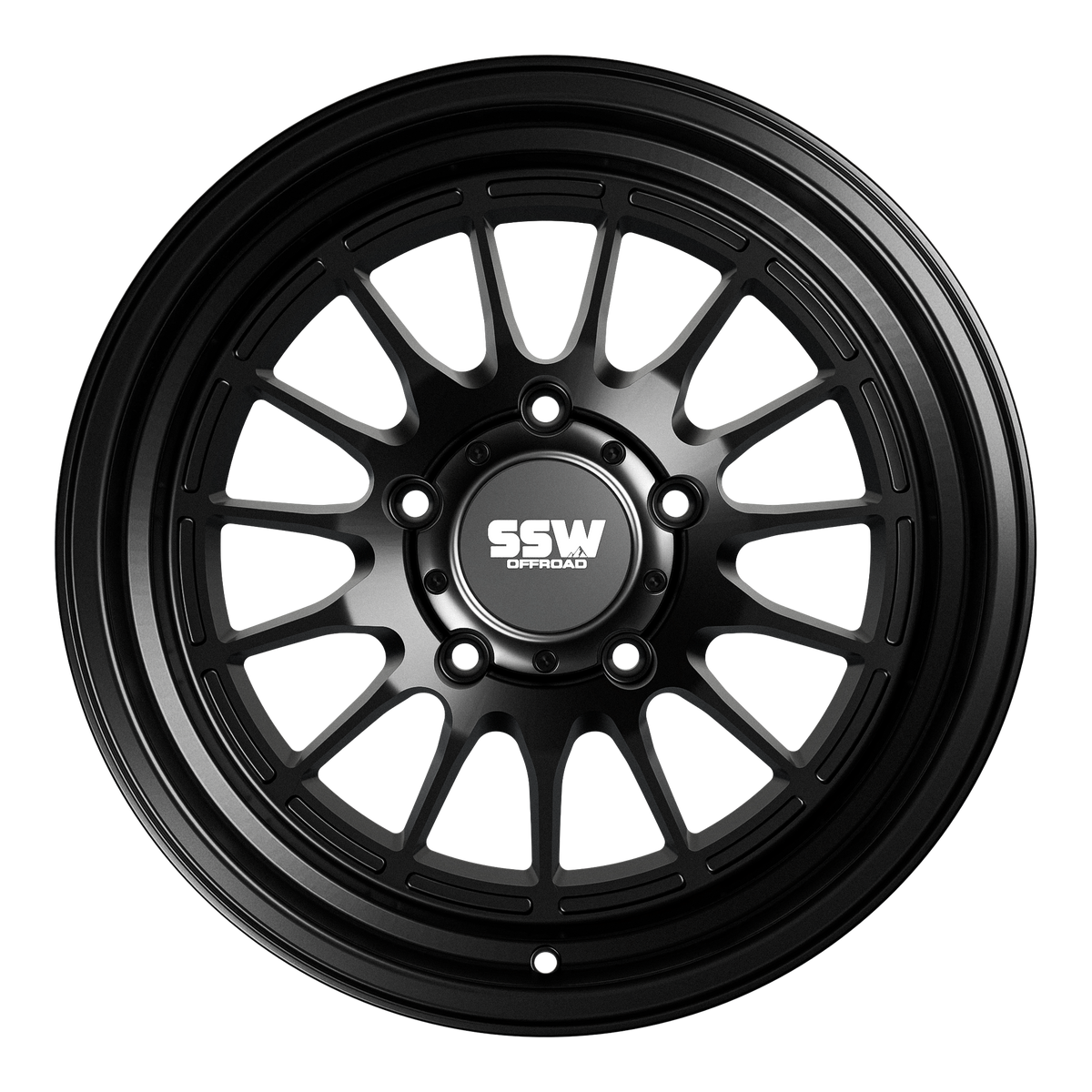 SSW Offroad Dakar matte black 17x9 inch 5-lug wheels with +0 offset, rugged off-road design, and durable construction.