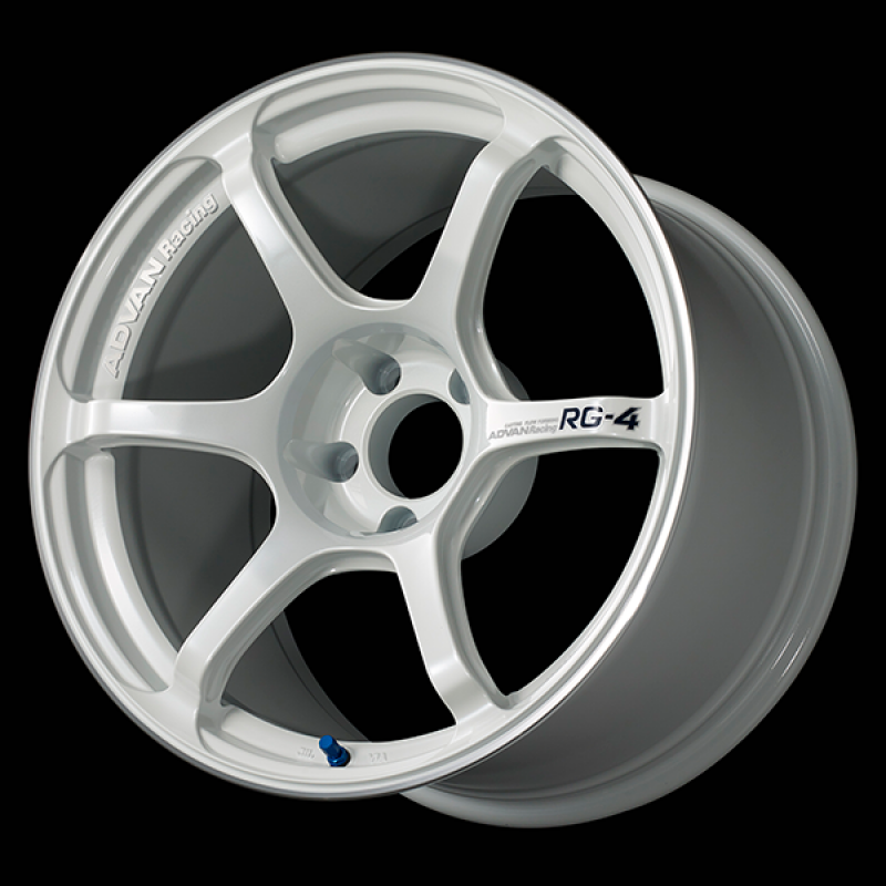Advan RG-4 17x7.5 / +30 Offset / 4x100 / 63mm Bore / Racing White Metallic and Ring YA47F30AWMR