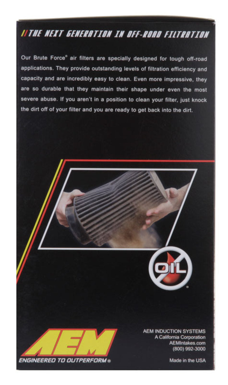 AEM Induction AEM Dryflow 4in. X 9in. Round Tapered Air Filter 21-2059BF