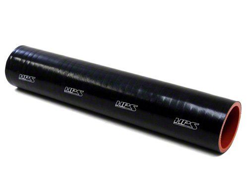 HPS 5/8" ID, 1 Foot Length, Silicone Straight Coupler Tube Hose, High Temp 4-ply Reinforced, Black, 16mm ID