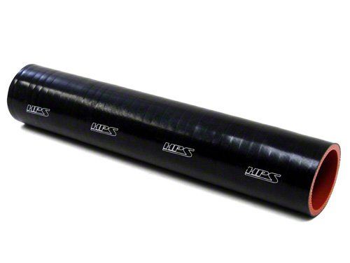 HPS 4" ID, 1 Foot Length, Silicone Straight Coupler Tube Hose, High Temp 4-ply Reinforced, Black, 102mm ID