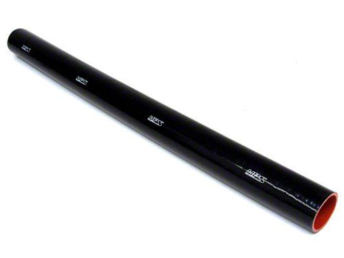 HPS 2-1/8" ID, 3 Feet Length, Silicone Straight Coupler Coolant Tube Hose, High Temp 4-ply Reinforced, Black, 54mm ID