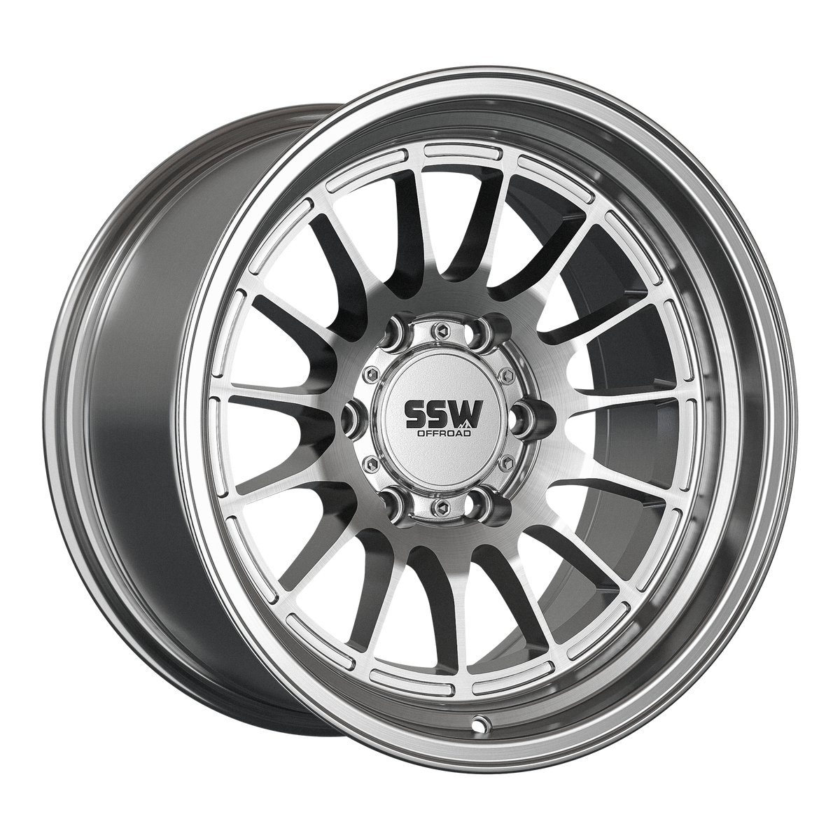SSW Offroad Dakar wheels in machined silver finish, 17x9.0 inch size with +0 offset, featuring a rugged offroad design.