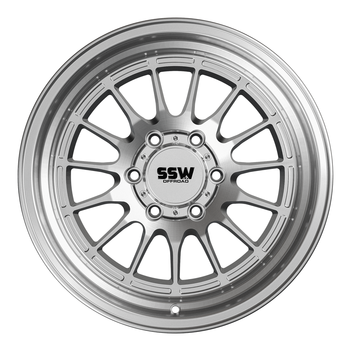 SSW Offroad Dakar wheels in machined silver finish, 17x9.0 inches, with +0 offset, featuring a rugged multi-spoke design.