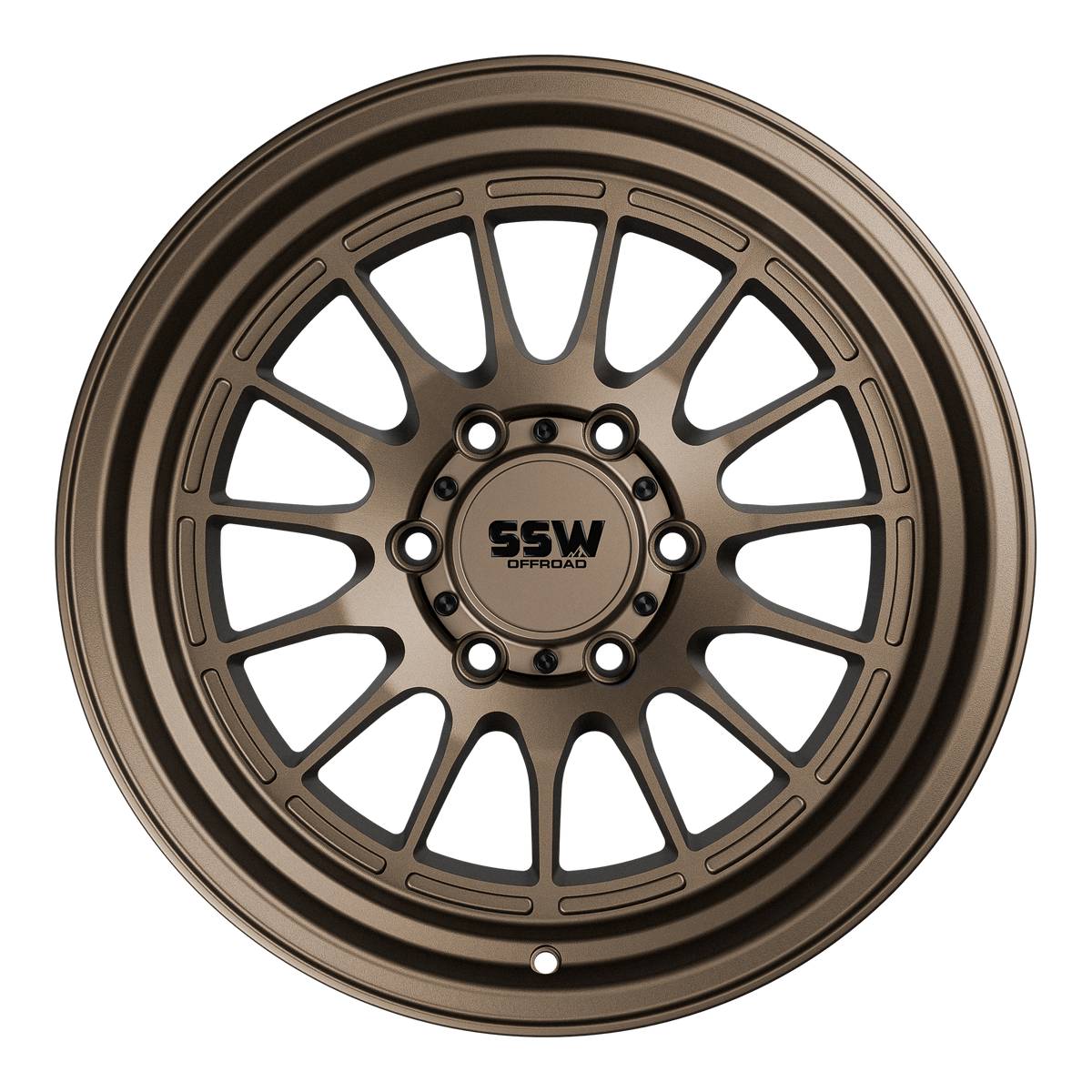 SSW Offroad Dakar 17x9 matte bronze wheels with +0 offset, featuring a rugged design and durable finish.