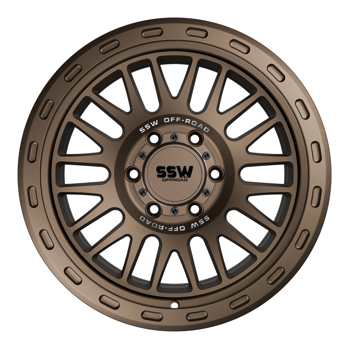 SSW Offroad Griffon matte bronze 17x9.0 wheel with -25 offset, featuring a rugged offroad wheel design.