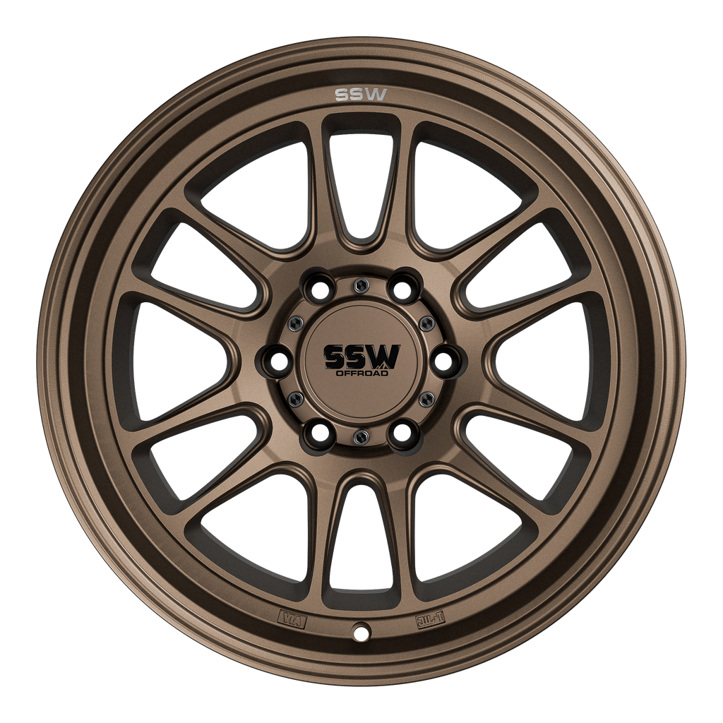 SSW Offroad Raptor matte bronze 17x9.0 wheel with -12 offset, featuring a rugged off-road design and bold spoke pattern.