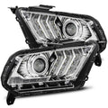 AlphaRex 10-12 Ford Mustang LUXX LED Proj Headlights Plank Style Chrome w/Activ Light/Seq Signal 880117 *Discontinued