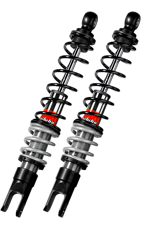 Bitubo Suspension Bitubo YGB0 Twinshocks Rear Adjustable: Spring Preload,  Red And Black Springs SC219YGB01