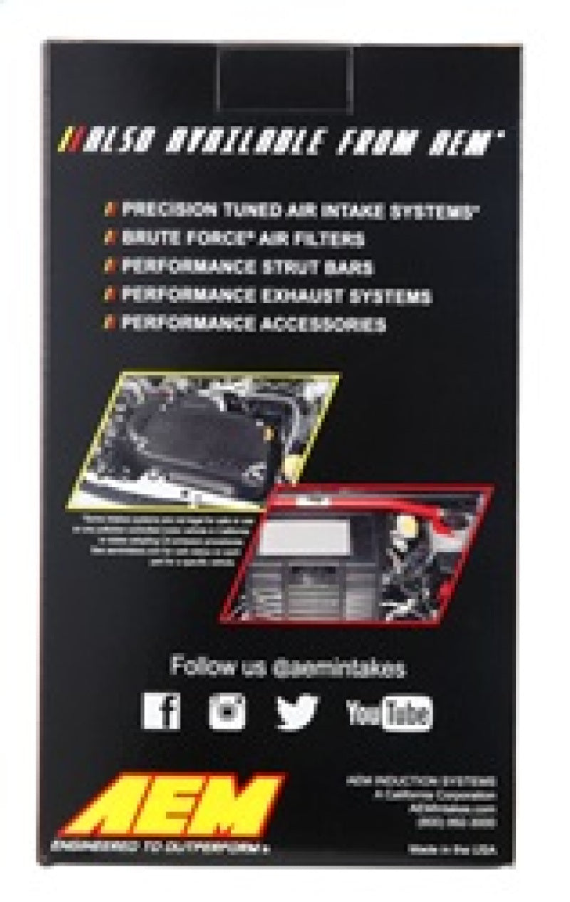 AEM Induction AEM DryFlow Air Filter AIR FILTER KIT 4.5in X 9in DRYFLOW 21-2069DK