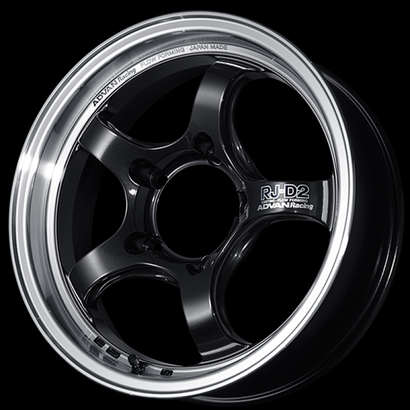 Advan RG-D2 16x7.0 / +42 Offset / 4x100 / 63mm Bore / Machining and Black Gunmetallic YAT6E42ABG