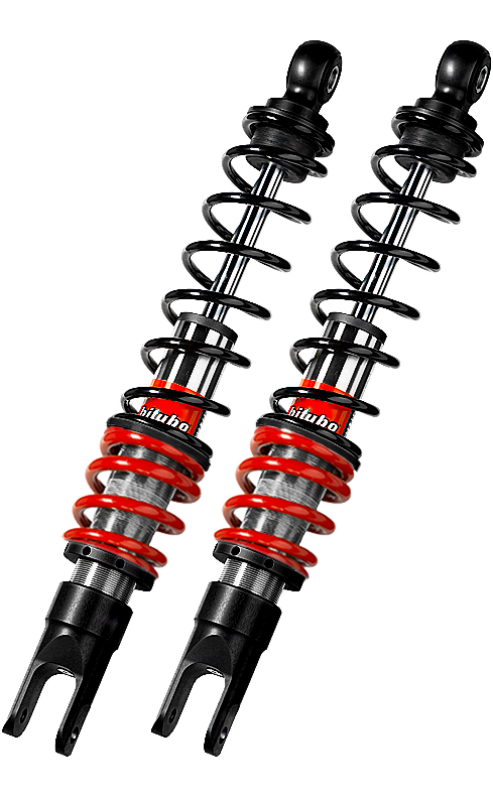 Bitubo Suspension Bitubo YGB0 Twinshocks Rear Adjustable: Spring Preload, Red And Black Springs SC131YGB01