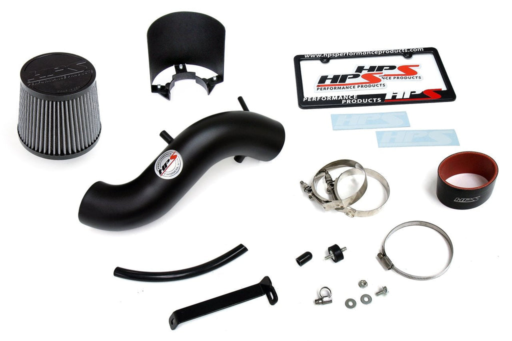 HPS Shortram Air Intake Kit 2011-2015 Kia Optima 2.4L, Includes Heat Shield, Black