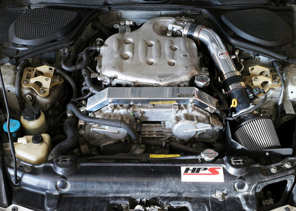 HPS Shortram Air Intake Kit 2003-2006 Nissan 350Z 3.5L V6, Includes Heat Shield, Polish